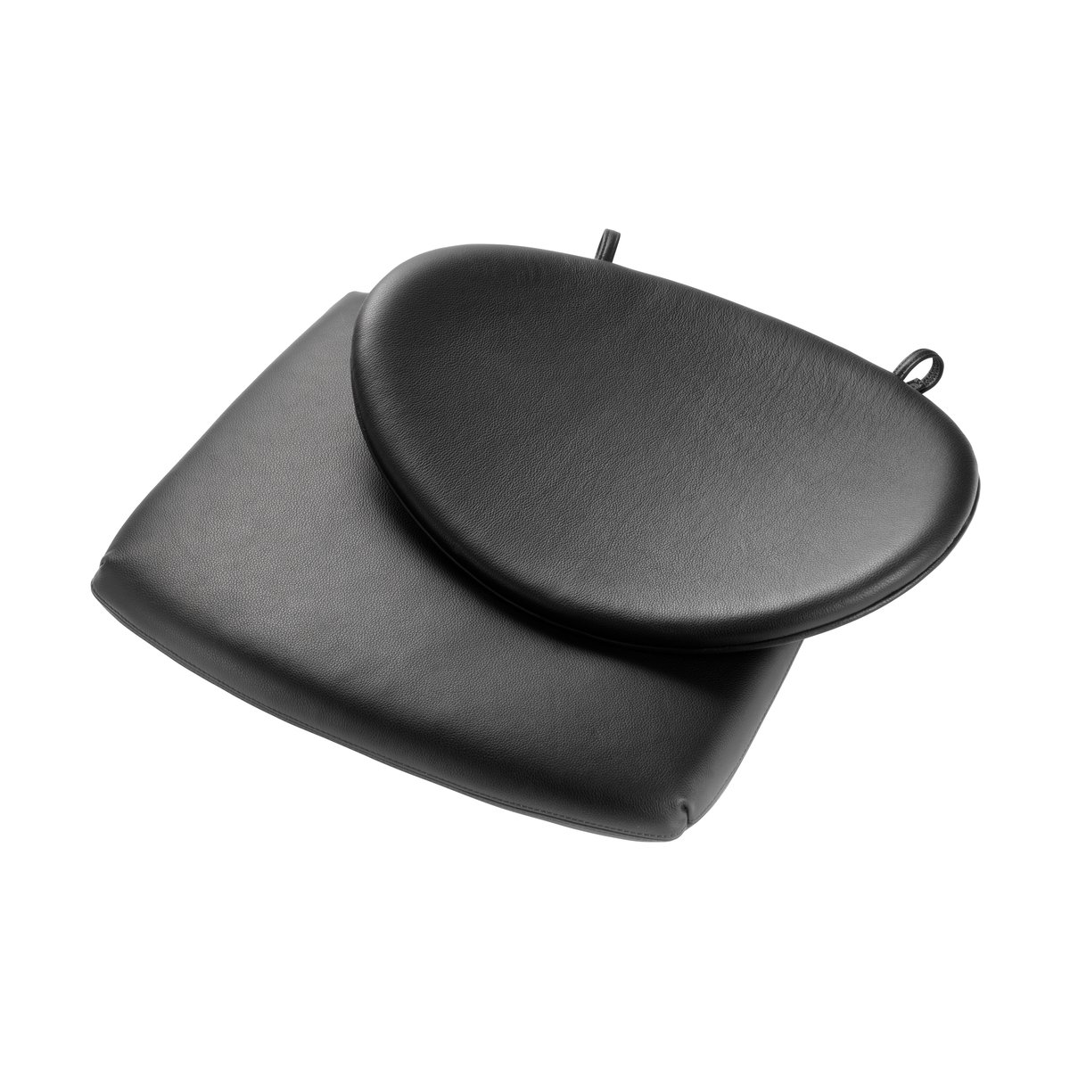 FDB Mbler Coussin d'assise J166 Jrna Black leather | Design Scandinave | Coussins de chaises | Noir