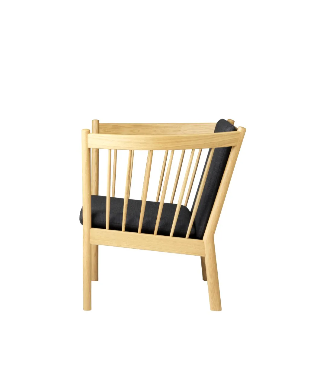 Fauteuil J146, Oak nature lacquered-dark grey FDB Møbler