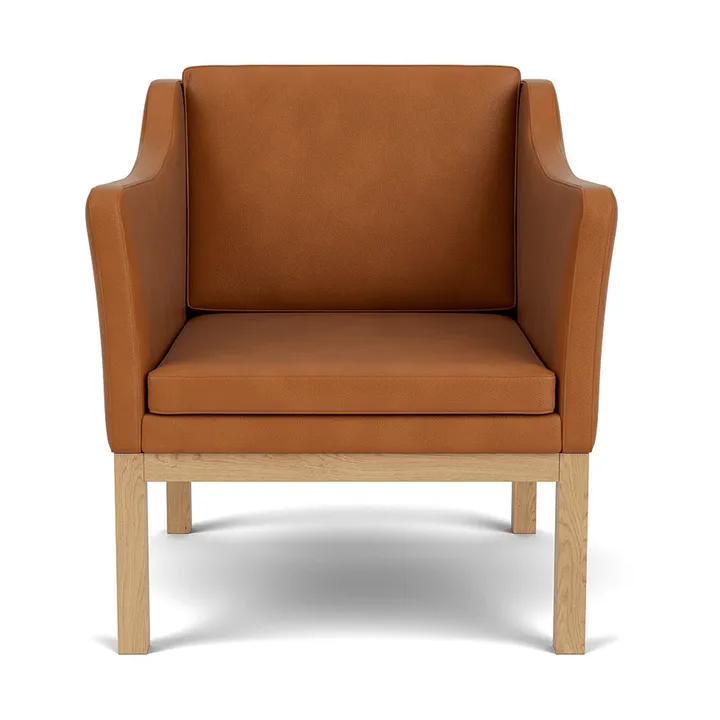 Fauteuil L46 MK155 easy chair - Chêne laqué-cuir cognac - FDB Møbler