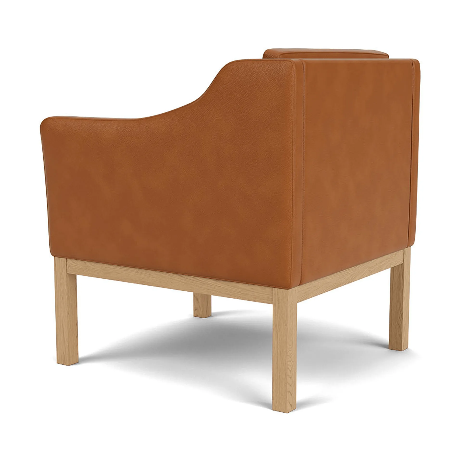 Fauteuil L46 MK155 easy chair, Chêne laqué-cuir cognac FDB Møbler