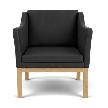 Fauteuil L46 MK155 easy chair - Chêne laqué-cuir noir - FDB Møbler