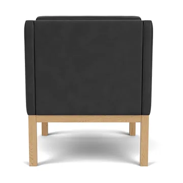 Fauteuil L46 MK155 easy chair - Chêne laqué-cuir noir - FDB Møbler