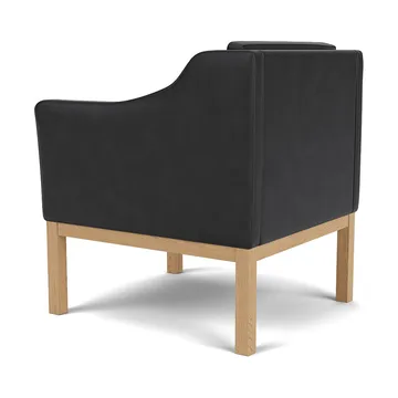 Fauteuil L46 MK155 easy chair - Chêne laqué-cuir noir - FDB Møbler