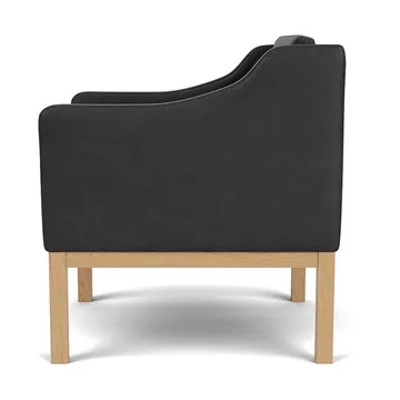 Fauteuil L46 MK155 easy chair - Chêne laqué-cuir noir - FDB Møbler