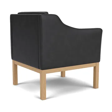 Fauteuil L46 MK155 easy chair - Chêne laqué-cuir noir - FDB Møbler