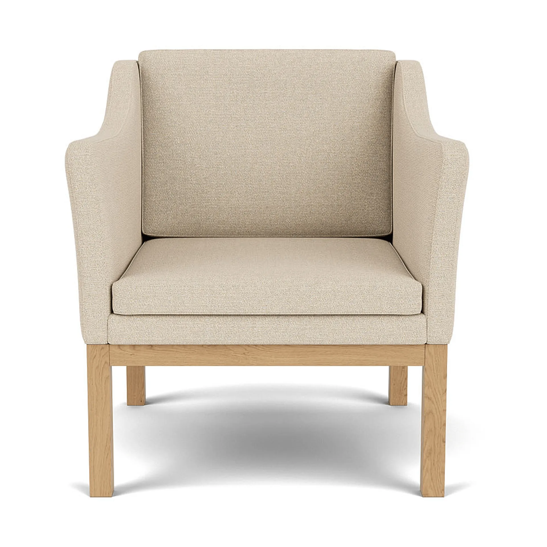 Fauteuil L46 MK155 easy chair, Chêne laqué-tissu beige FDB Møbler