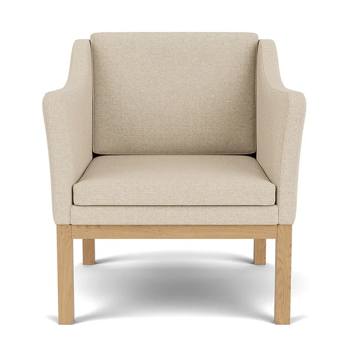 Fauteuil L46 MK155 easy chair - Chêne laqué-tissu beige - FDB Møbler