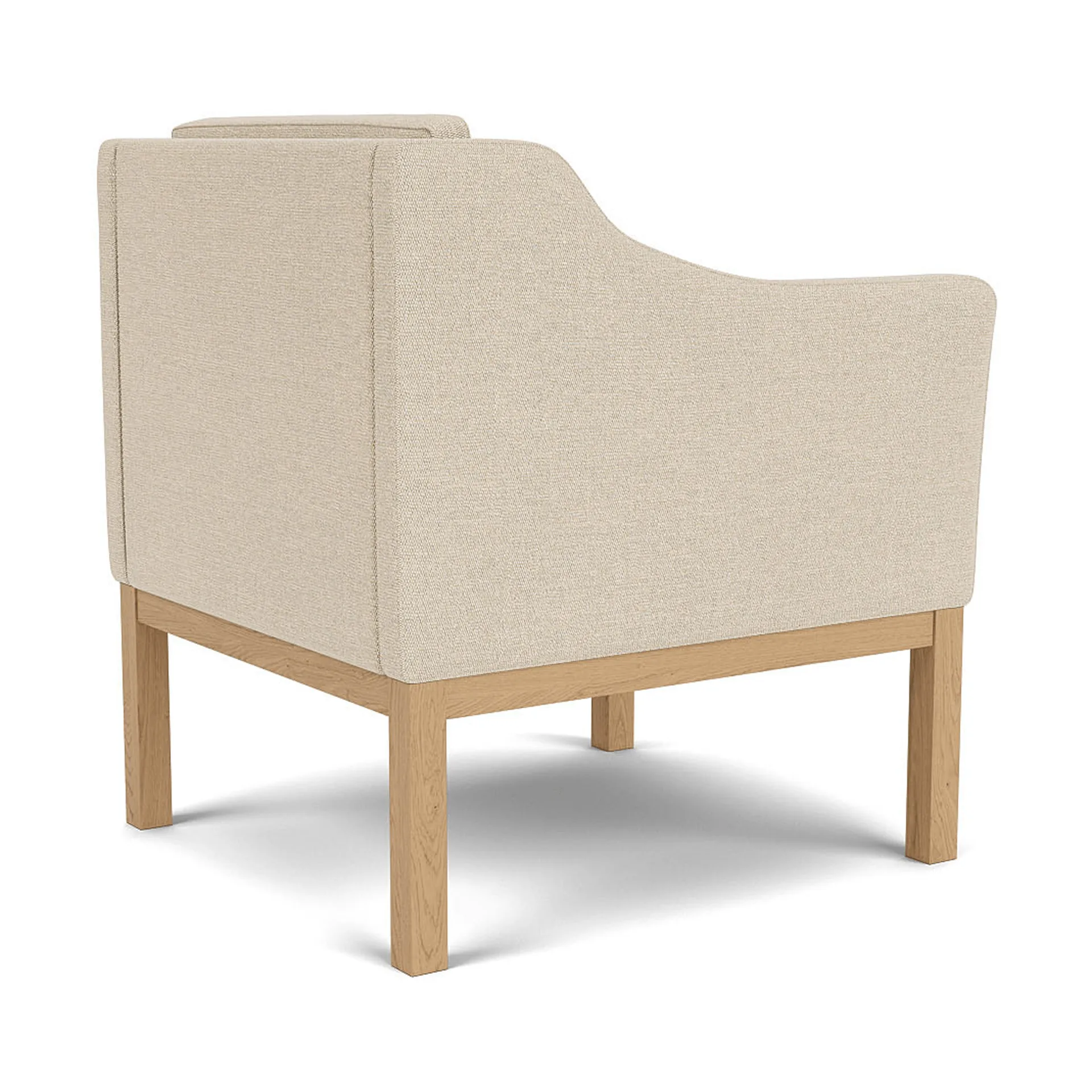 Fauteuil L46 MK155 easy chair, Chêne laqué-tissu beige FDB Møbler