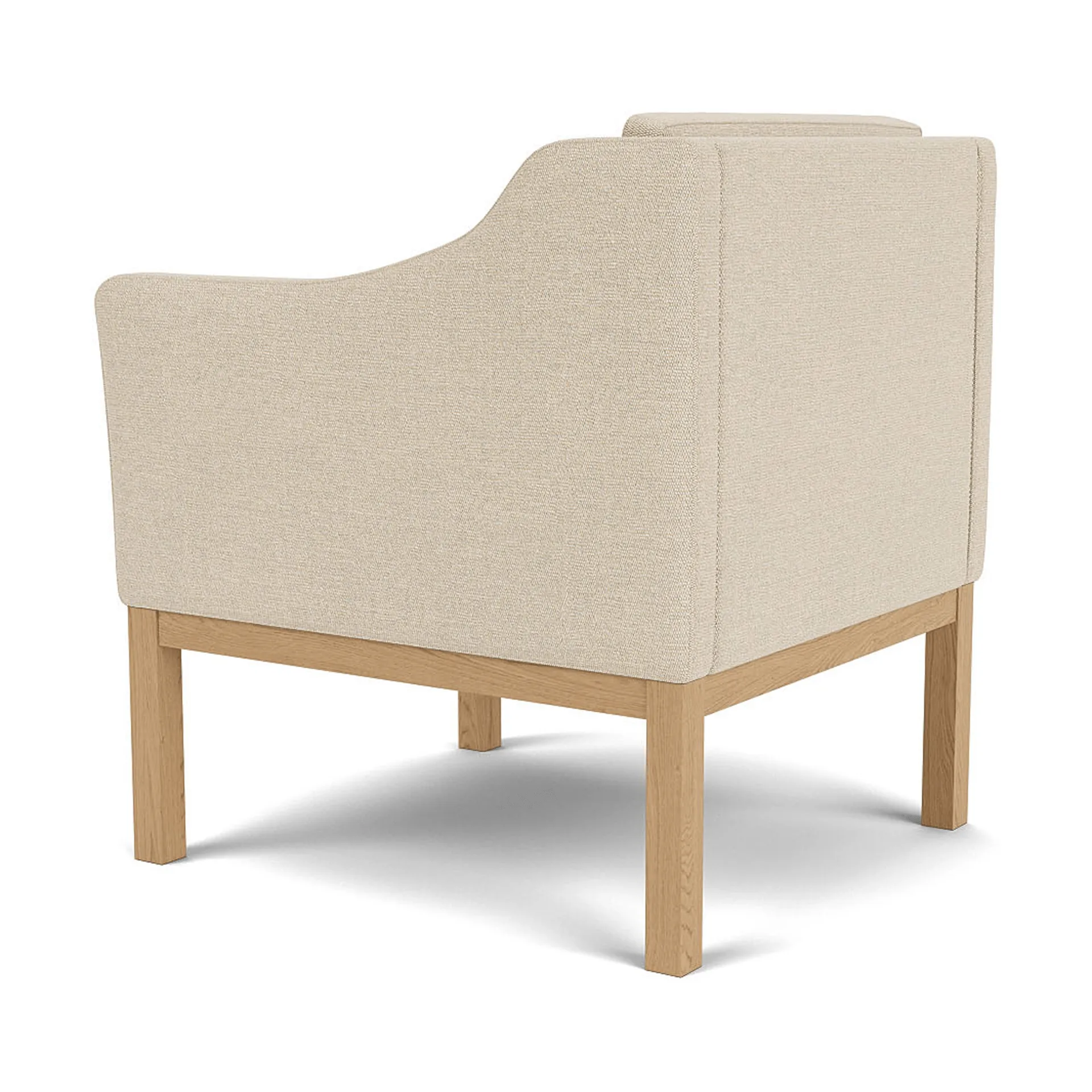 Fauteuil L46 MK155 easy chair, Chêne laqué-tissu beige FDB Møbler