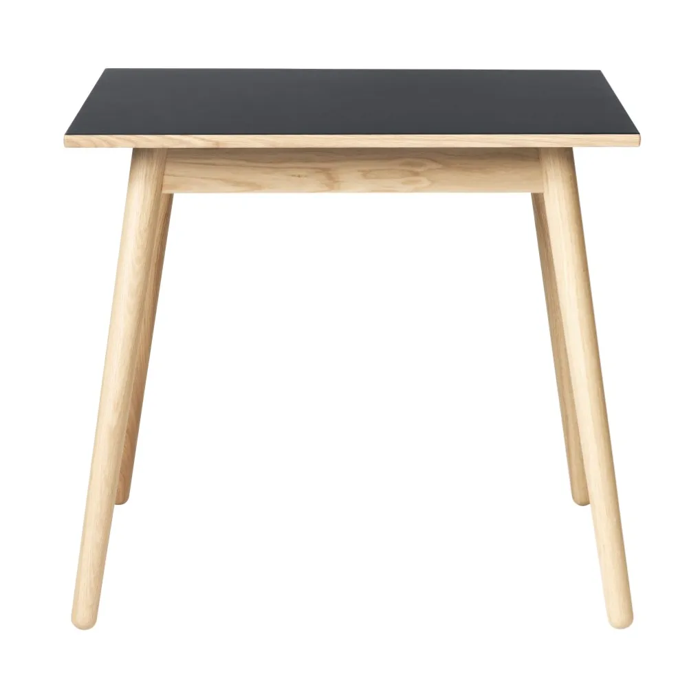 Table à manger C35A 82x82 cm, Dark grey-oak nature lacquered FDB Møbler