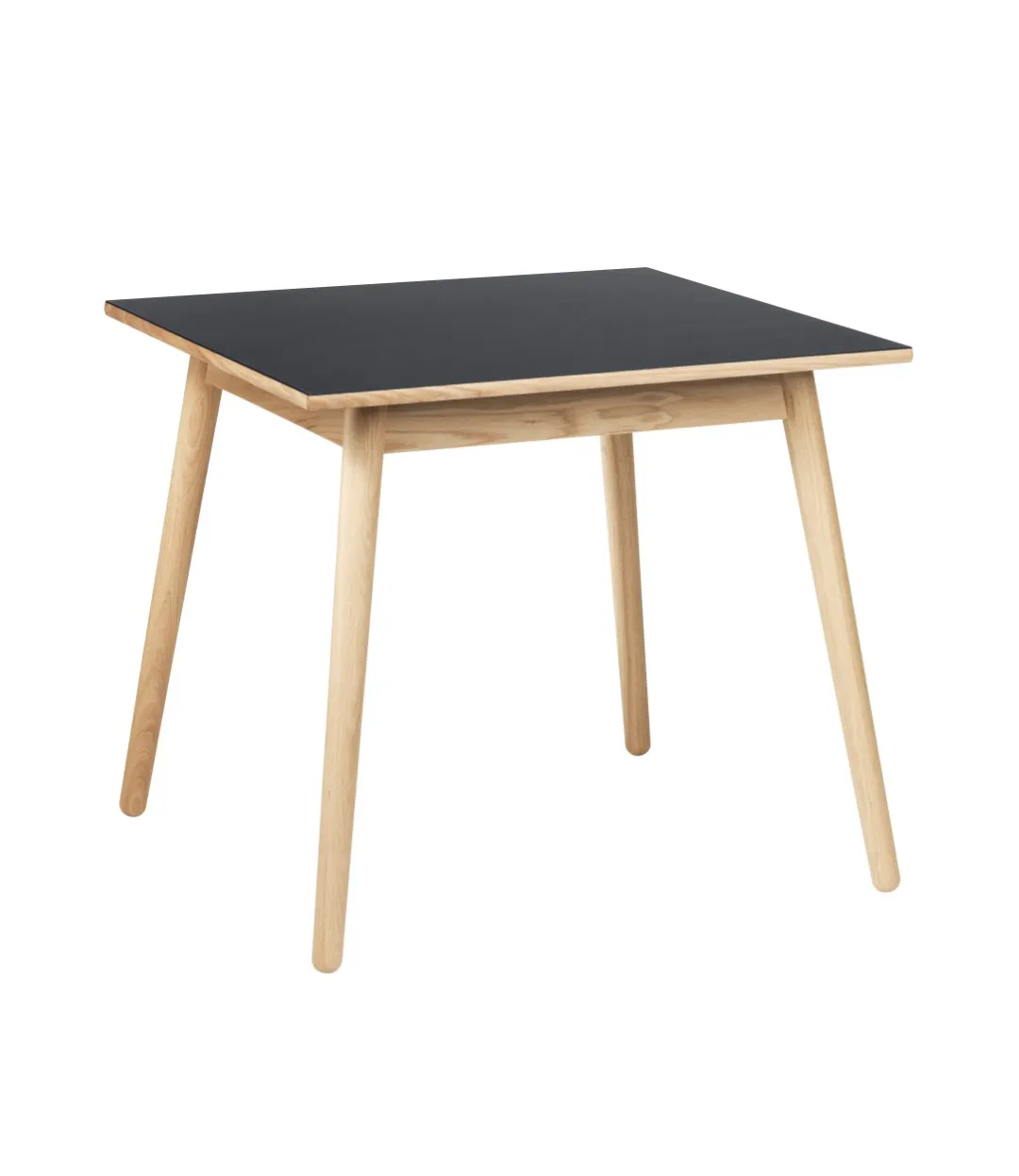 Table à manger C35A 82x82 cm, Dark grey-oak nature lacquered FDB Møbler