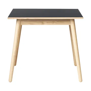 Table à manger C35A 82x82 cm - Linoléum noir – chêne naturel, vernis à base d’eau - FDB Møbler