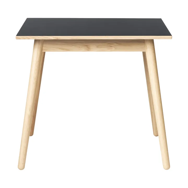 Table à manger C35A 82x82 cm - Linoléum noir – chêne naturel, vernis à base d’eau - FDB Møbler