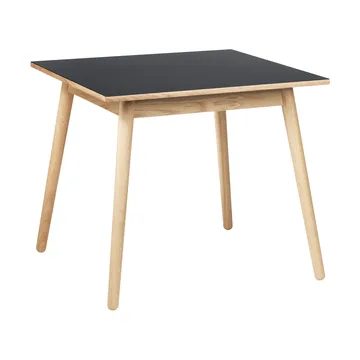 Table à manger C35A 82x82 cm - Linoléum noir – chêne naturel, vernis à base d’eau - FDB Møbler