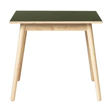 Table à manger C35A 82x82 cm - Linoléum olive – chêne naturel, vernis à base d’eau - FDB Møbler