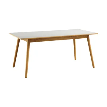 Table à manger C35B 82x160 cm - Linoléum gris clair – chêne naturel, vernis à base d’eau - FDB Møbler