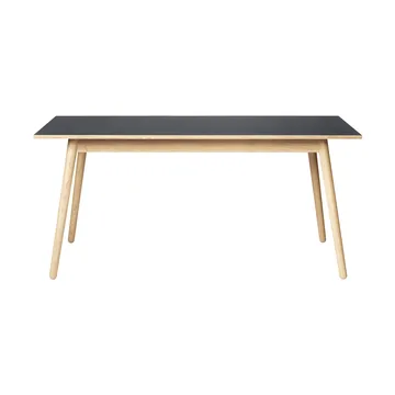 Table à manger C35B 82x160 cm - Linoléum noir – chêne naturel, vernis à base d’eau - FDB Møbler