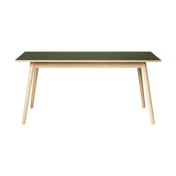 Table à manger C35B 82x160 cm - Linoléum olive – chêne naturel, vernis à base d’eau - FDB Møbler