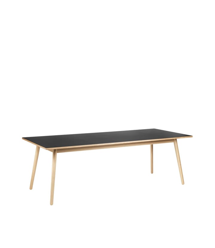 Table à manger C35C 95x220 cm, Black-oak nature lacquered FDB Møbler