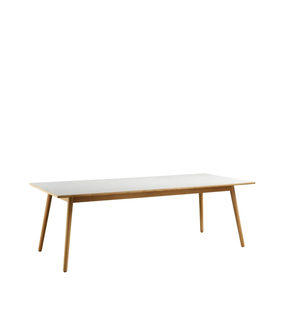 Table à manger C35C 95x220 cm, Light grey-oak nature lacquered FDB Møbler