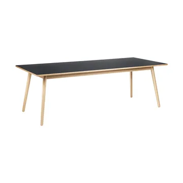 Table à manger C35C 95x220 cm - Linoléum noir – chêne naturel, vernis à base d’eau - FDB Møbler