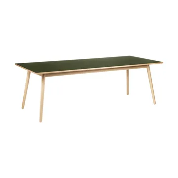 Table à manger C35C 95x220 cm - Linoléum olive – chêne naturel, vernis à base d’eau - FDB Møbler