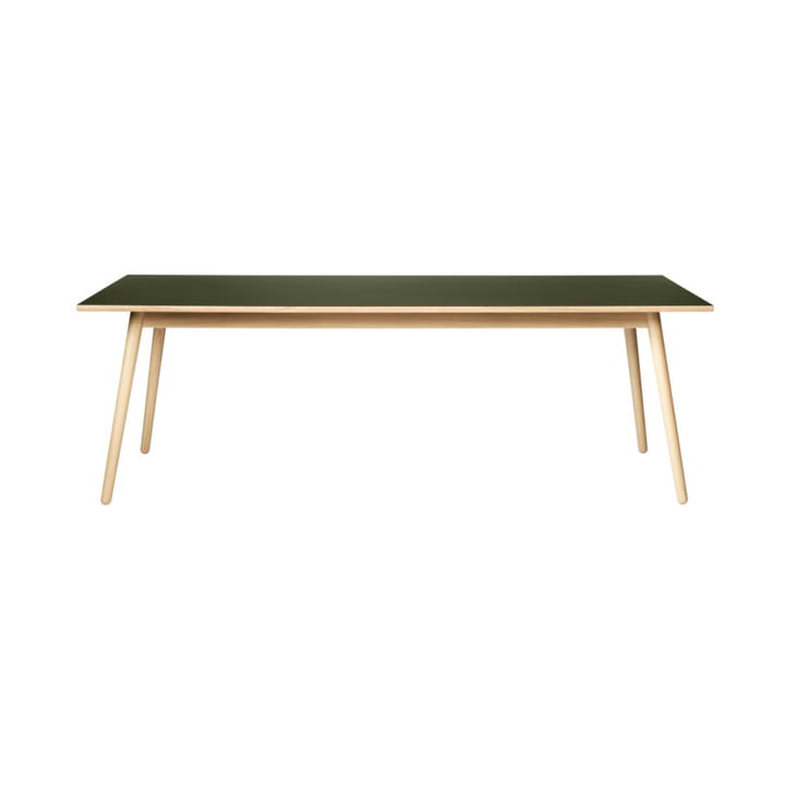 Table à manger C35C 95x220 cm - Olive green-oak nature lacquered - FDB Møbler