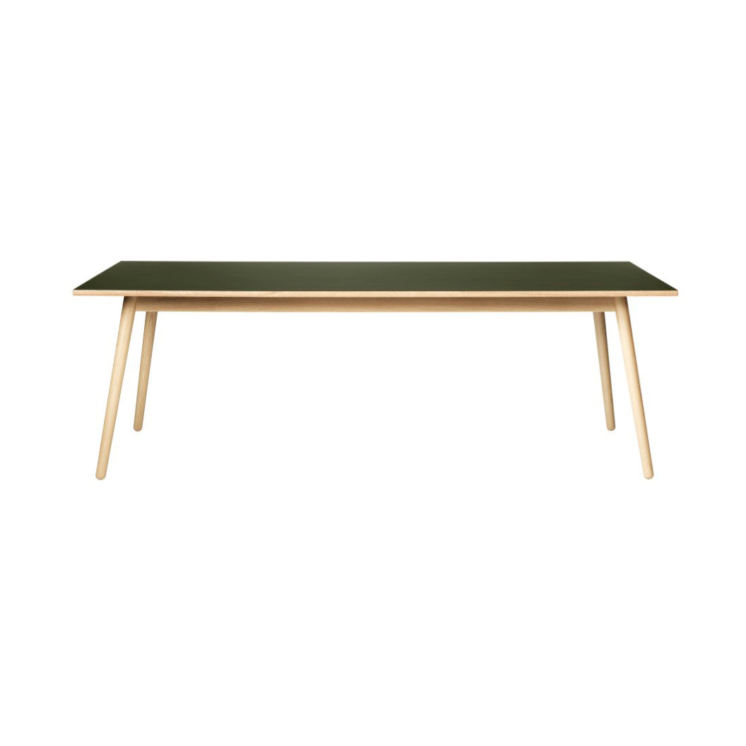FDB Mobler Table à manger C35C 95x220 cm Olive green-oak nature lacquered