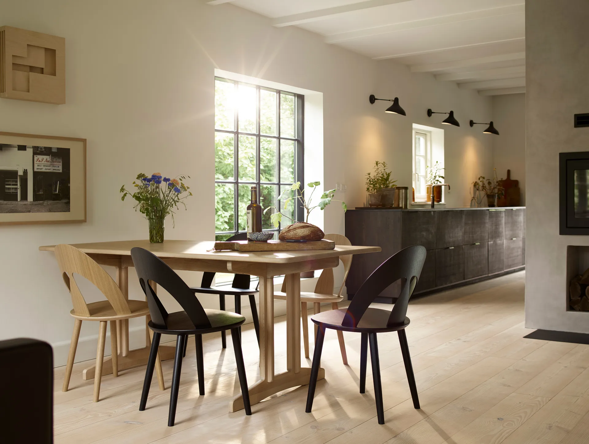 Table à manger C64 Shaker 90x180 cm, Oak nature oiled FDB Møbler