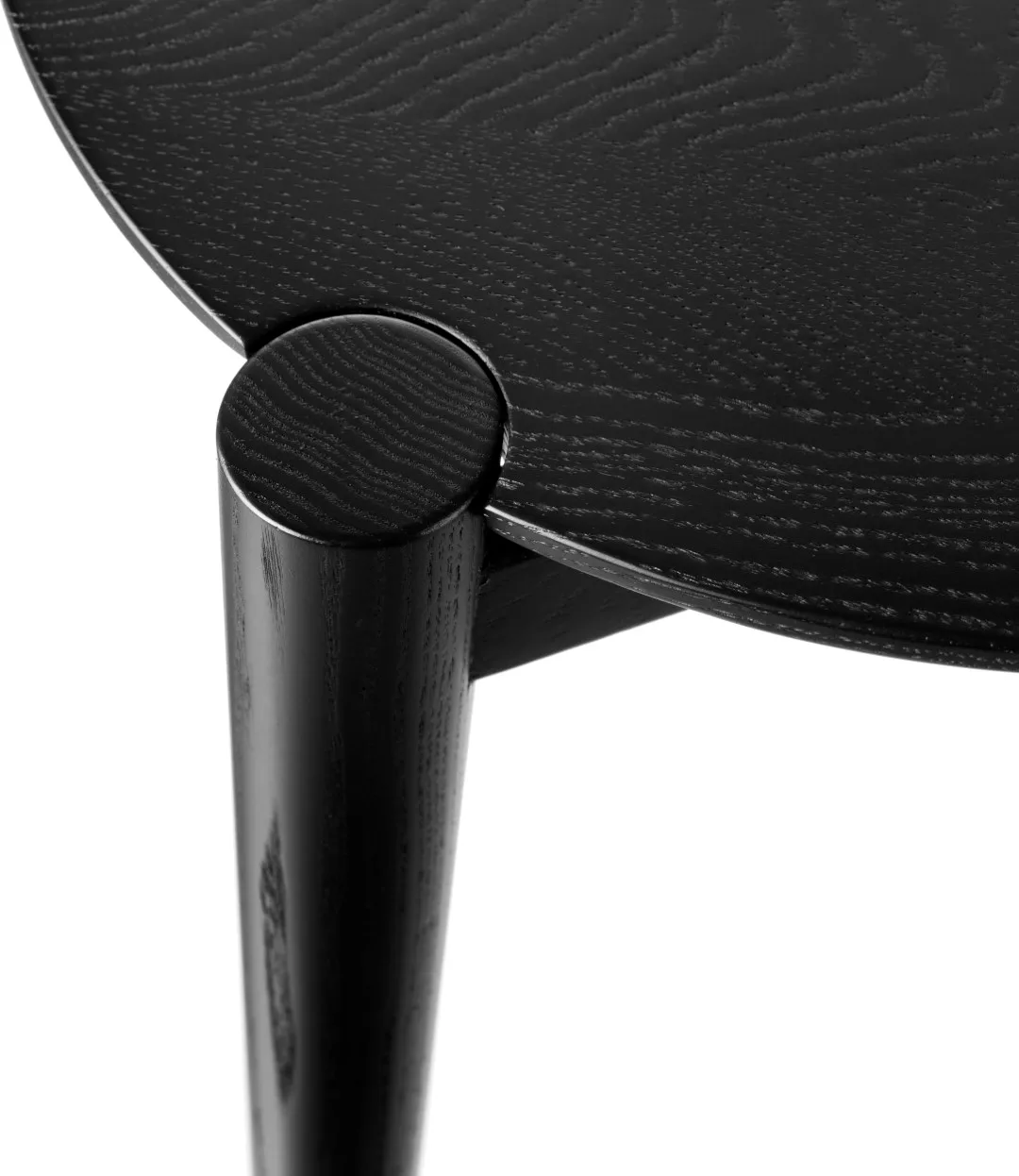 Table basse D102 Søs Ø70 cm, Oak black painted FDB Møbler