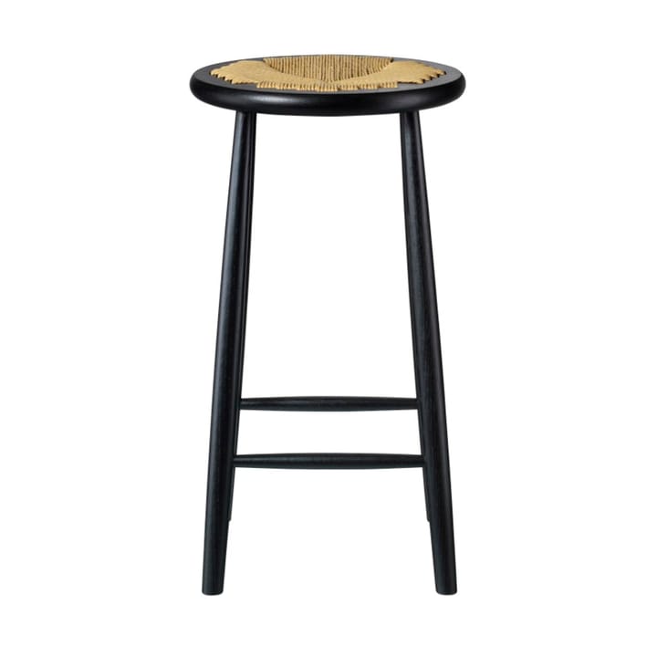 Tabouret de bar J165B Counter Round - Oak black painted-nature - FDB Møbler