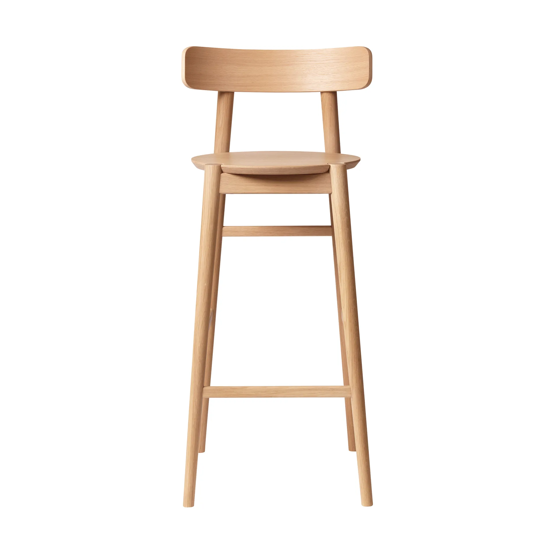 Tabouret de bar J184 Øst 75 cm, Oak nature lacquered FDB Møbler