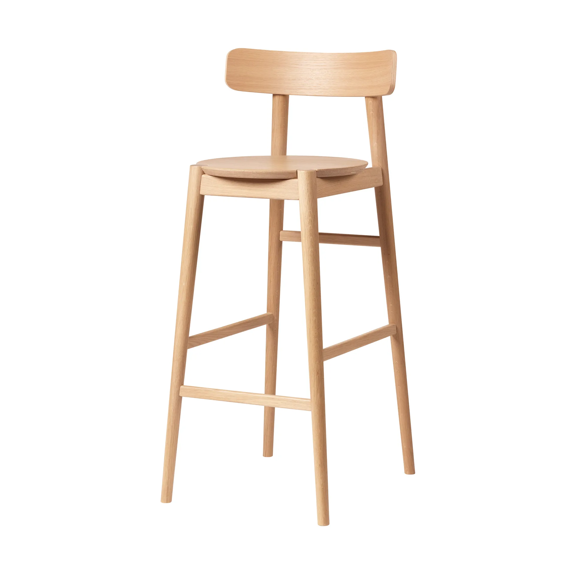 Tabouret de bar J184 Øst 75 cm, Oak nature lacquered FDB Møbler