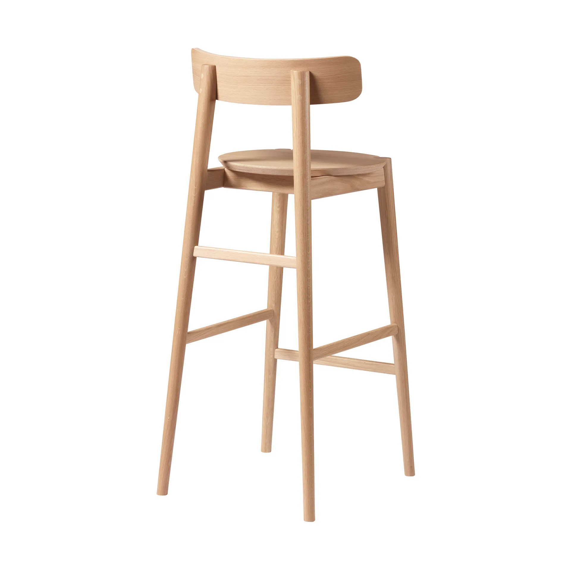 Tabouret de bar J184 Øst 75 cm, Oak nature lacquered FDB Møbler