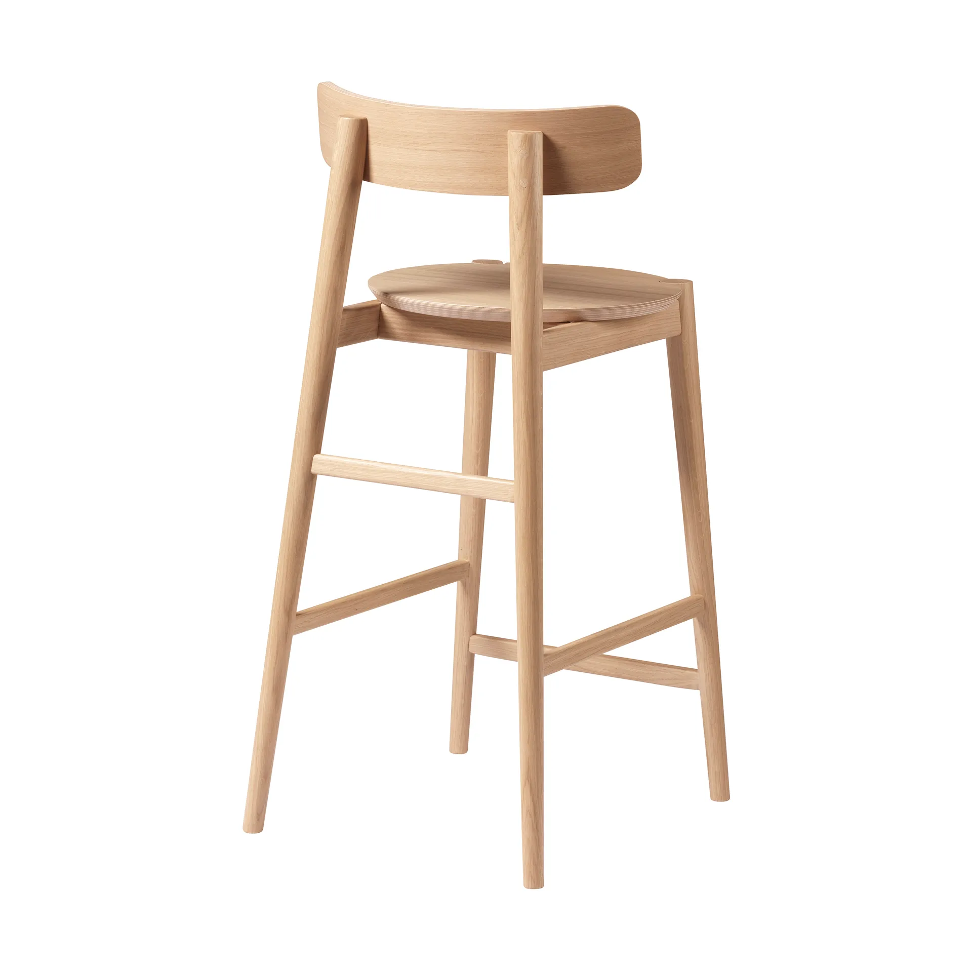 Tabouret de bar J185 Øst 65 cm, Oak nature laqué FDB Møbler