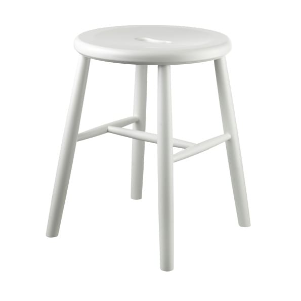 Tabouret J27 - Beech white painted - FDB Møbler