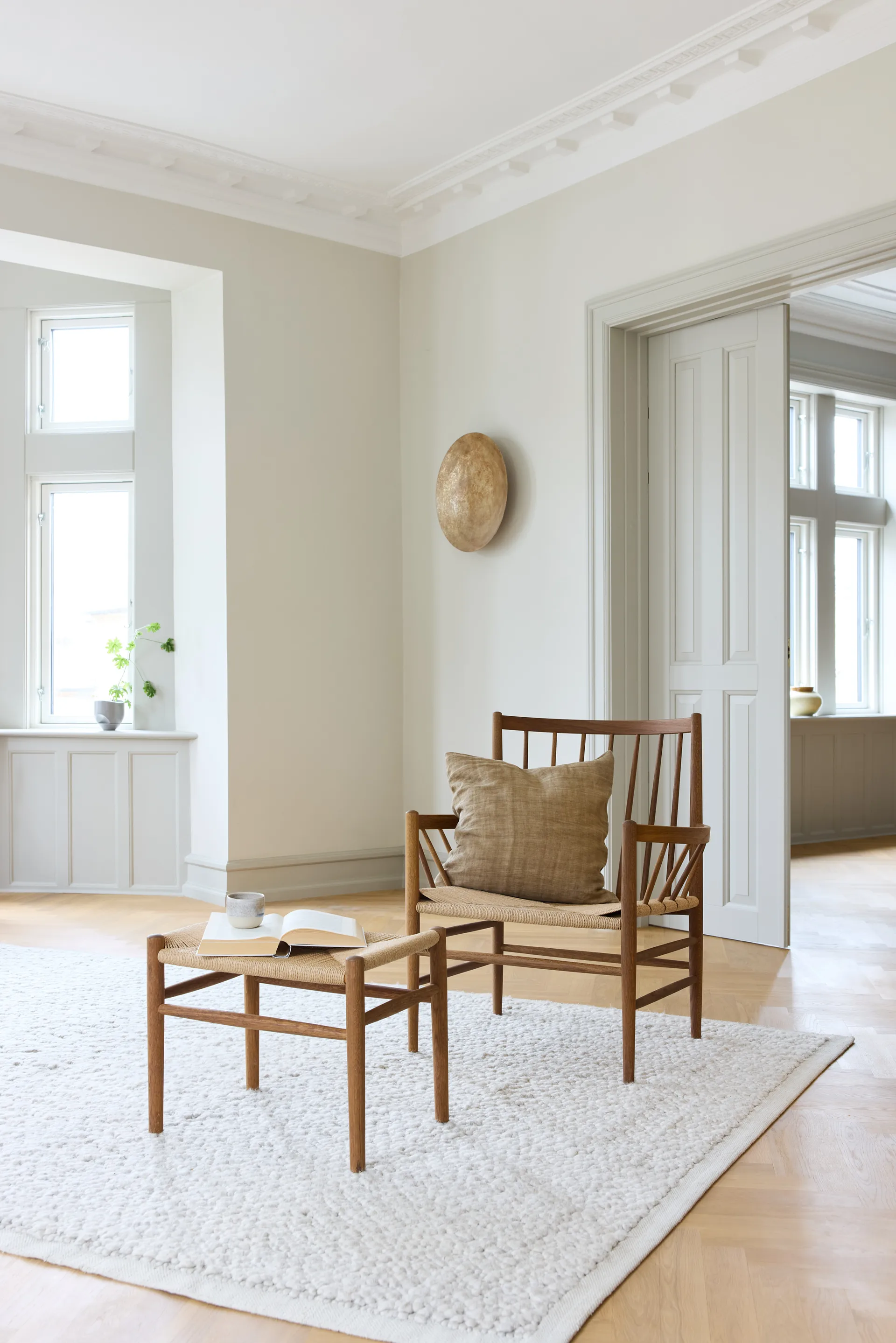 Tabouret J83, Smoked oak oiled-nature FDB Møbler