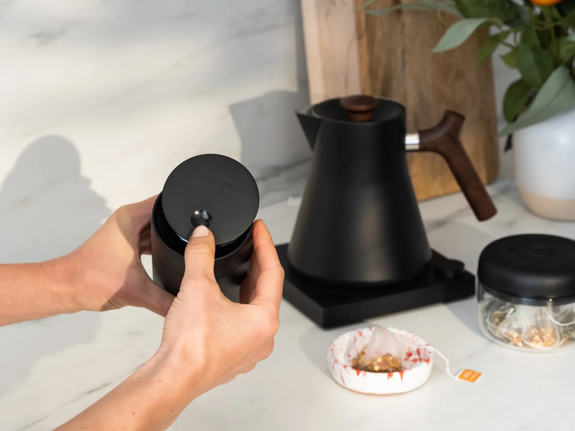 Mug isotherme Carter slide lock 35 cl, Matte black Fellow