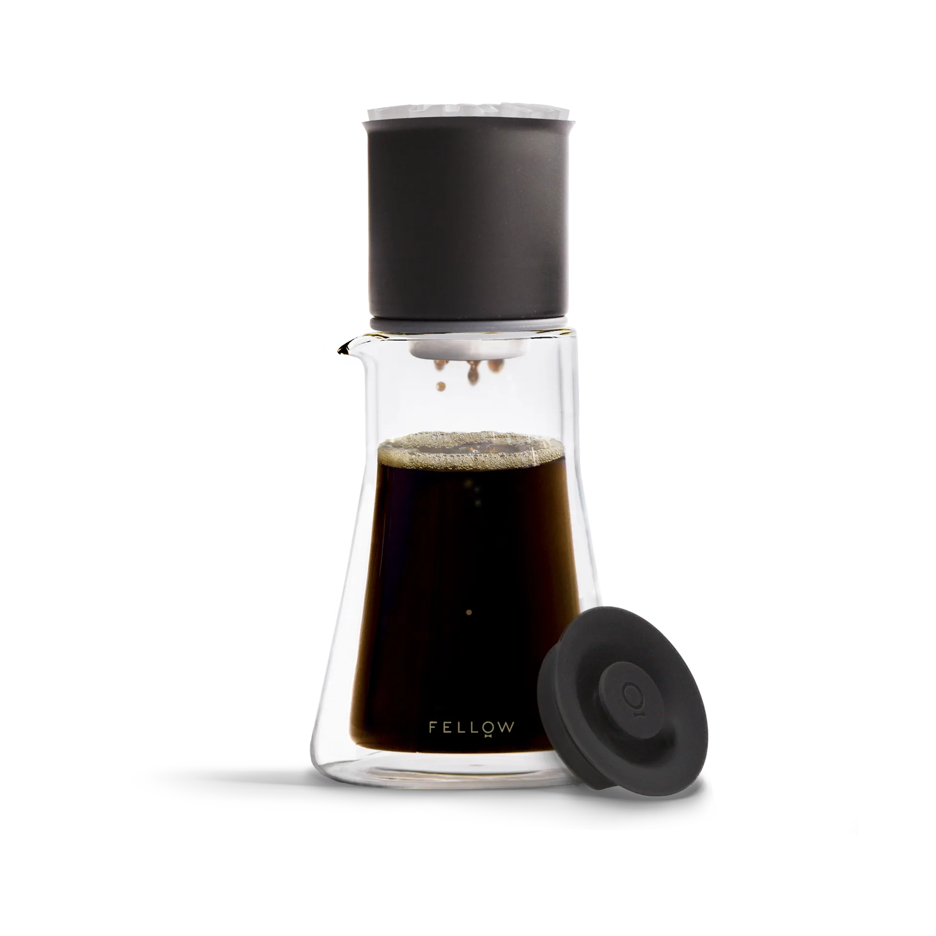 Stagg XF pour-over set, Matte black-clear glass Fellow
