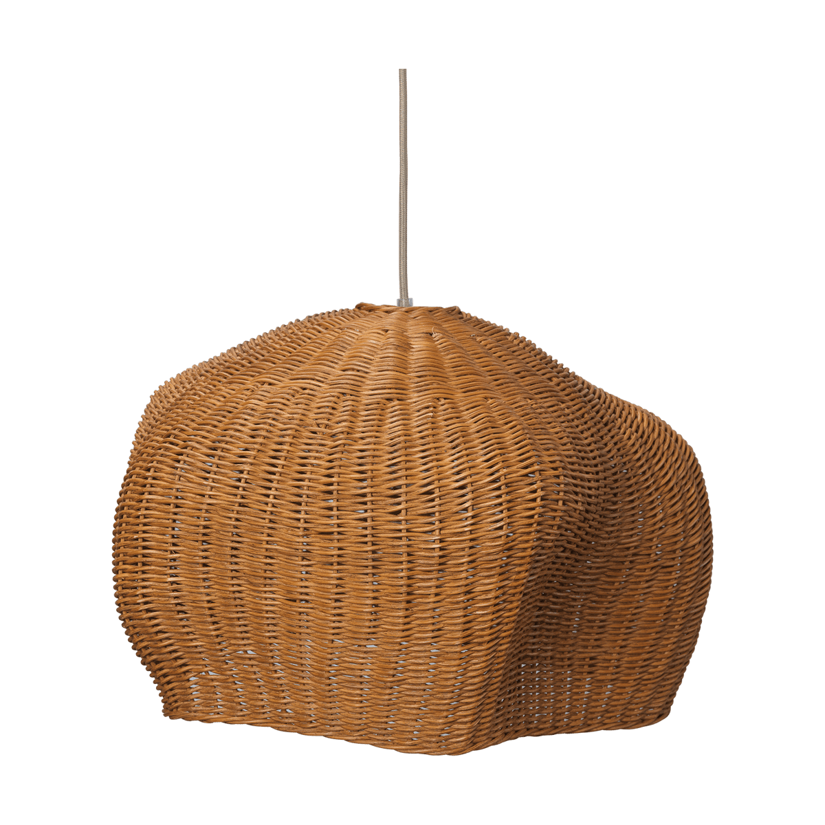 ferm LIVING Abat-jour Drape medium Naturel | Design Scandinave | Abat-jours | Marron