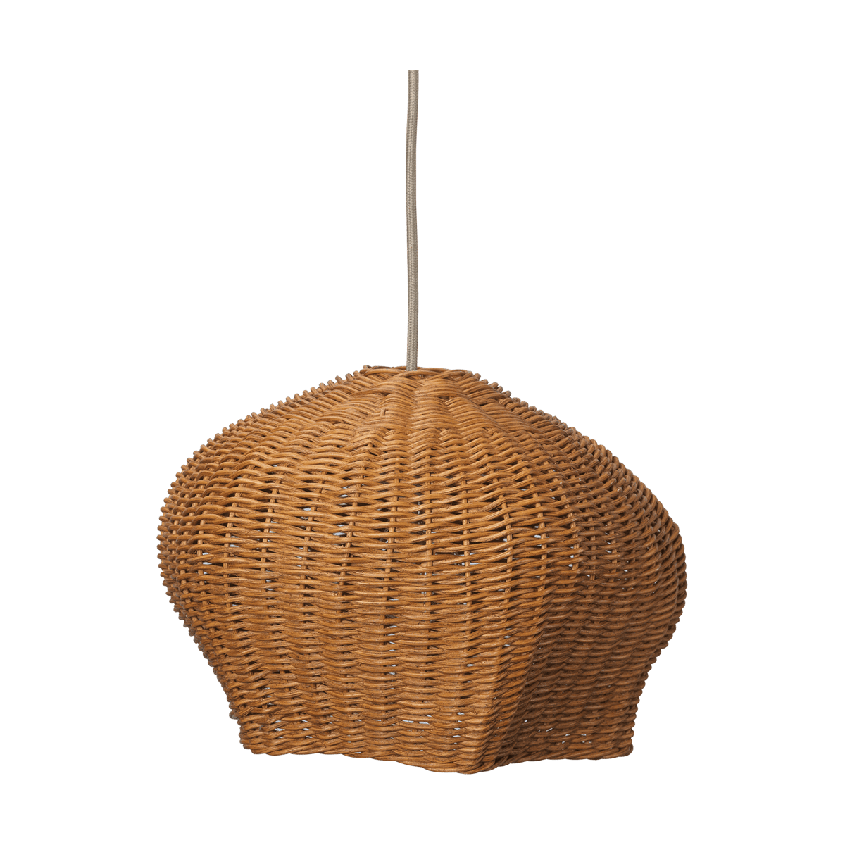 ferm LIVING Abat-jour Drape small Naturel | Design Scandinave | Abat-jours | Marron