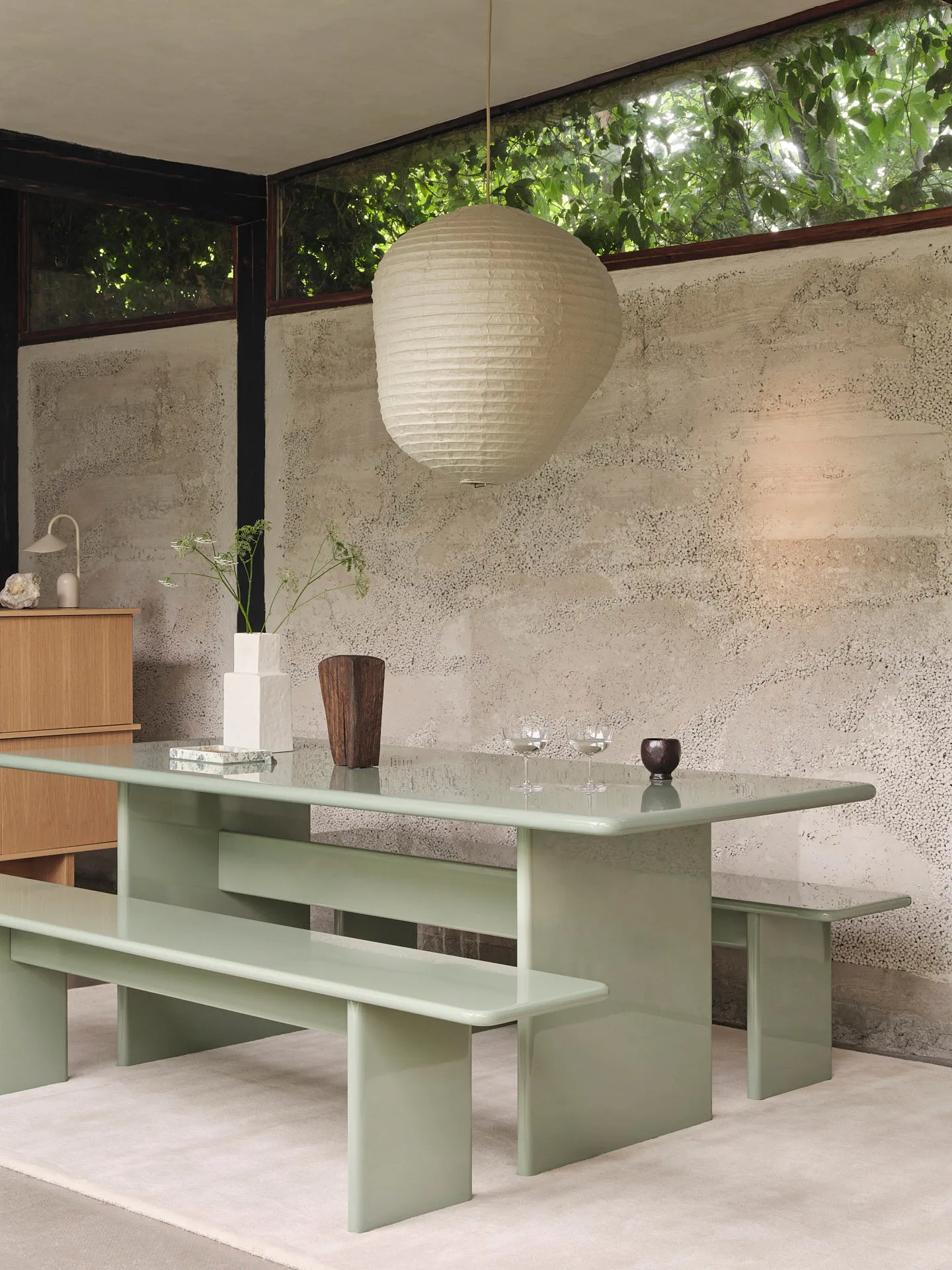 Abat-jour Kurbis, 60 cm, Dark sage Ferm Living