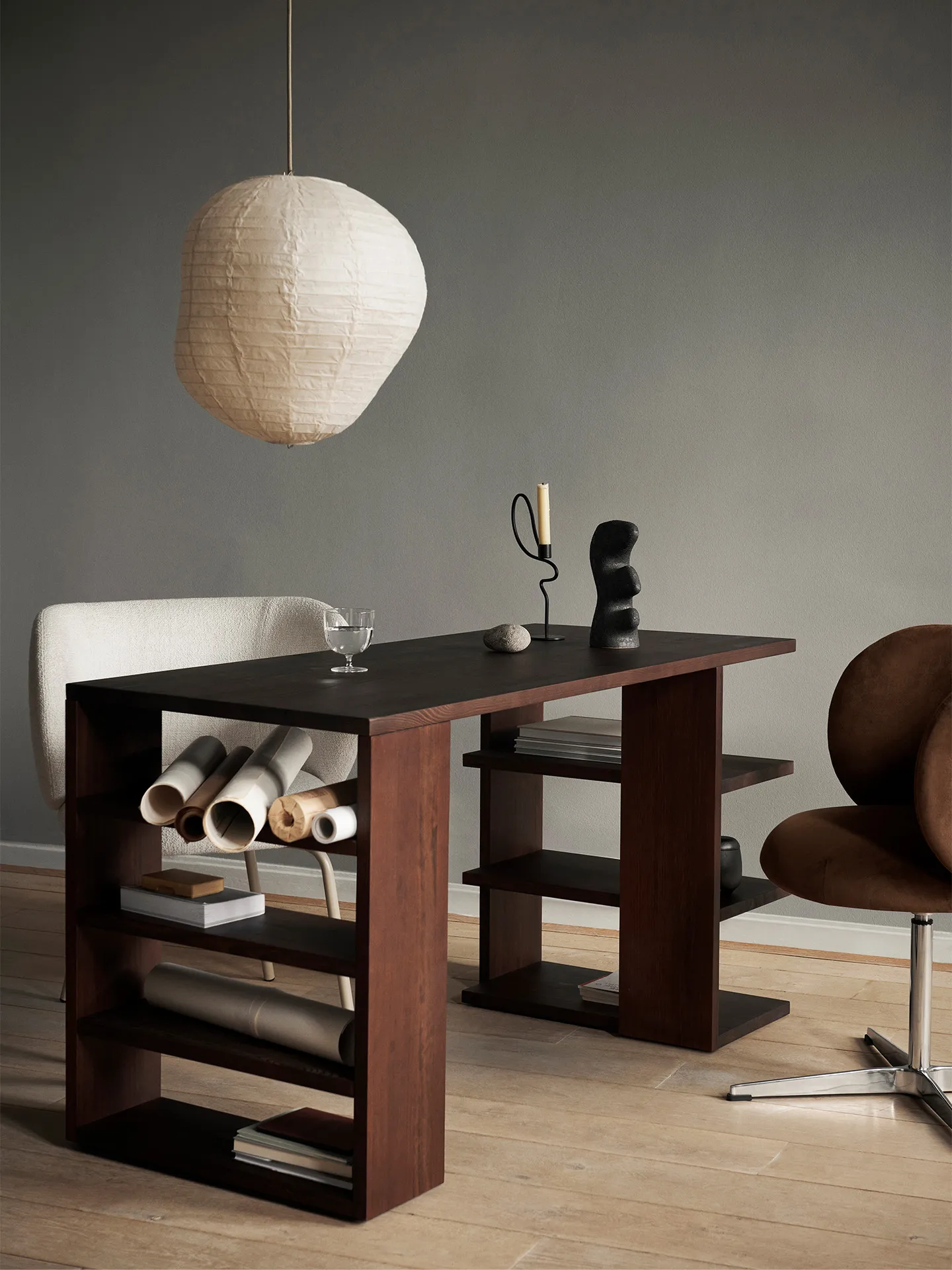Abat-jour Kurbis, 60 cm, Naturel Ferm Living