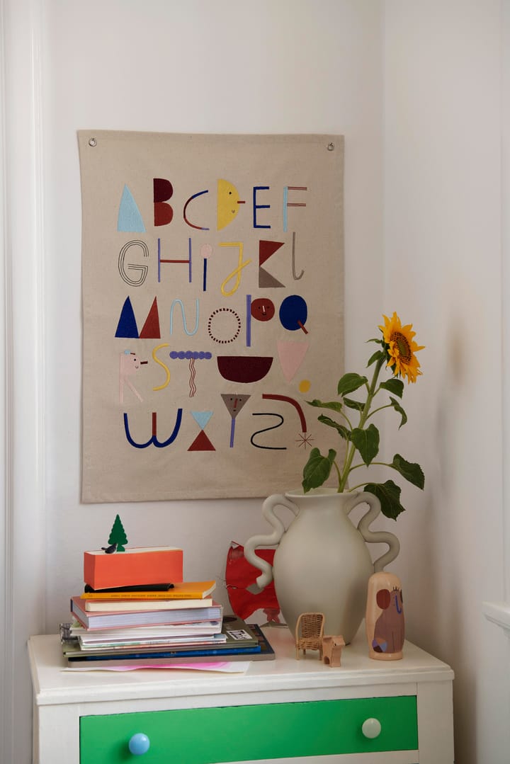 Affiche en tissu Alphabet , Blanc cassé Ferm Living