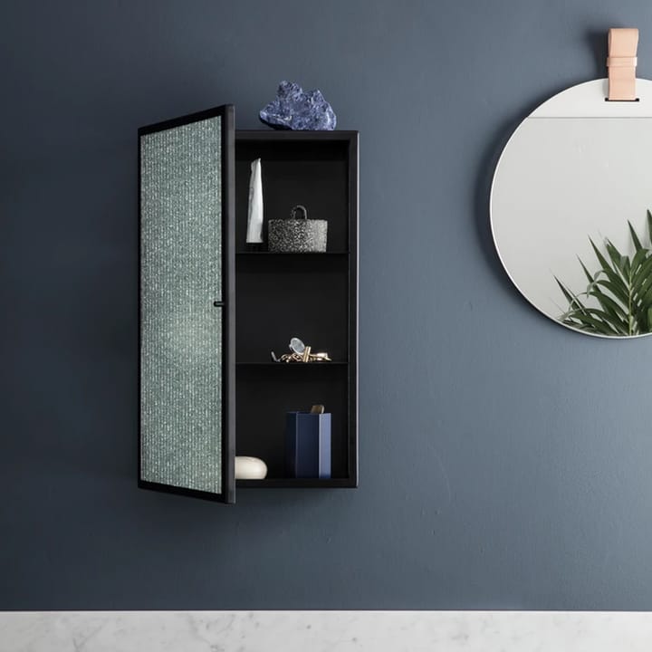Armoire murale Haze, black, verre quadrillé Ferm Living