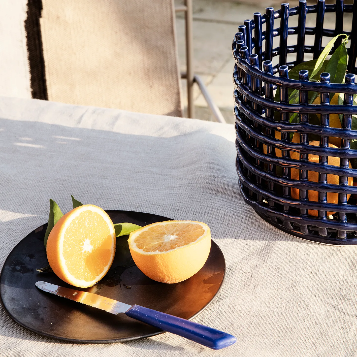 Assiette Flow 22 cm, Noir Ferm Living