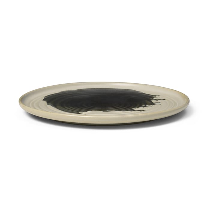 Assiette Omhu ⌀26,5 cm - blanc cassé - anthracite - Ferm LIVING