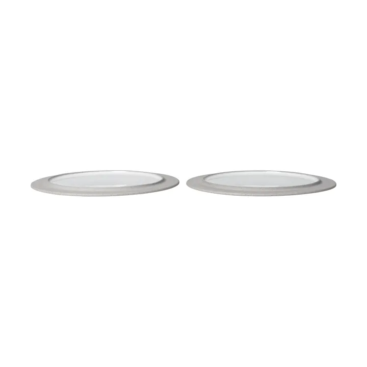 Assiettes Sonae lot de 2 - Gris-blanc, Ø25 cm - Ferm Living