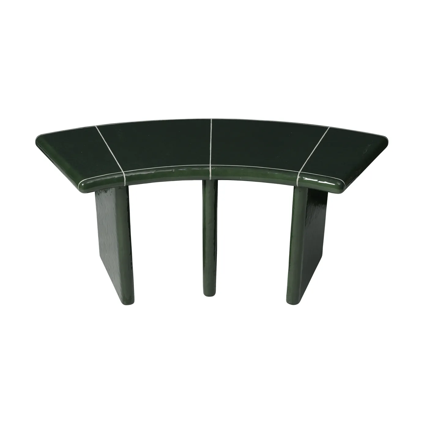Banc d’assise curved Deya, Vert foncé, 110x40x45,5 cm Ferm Living