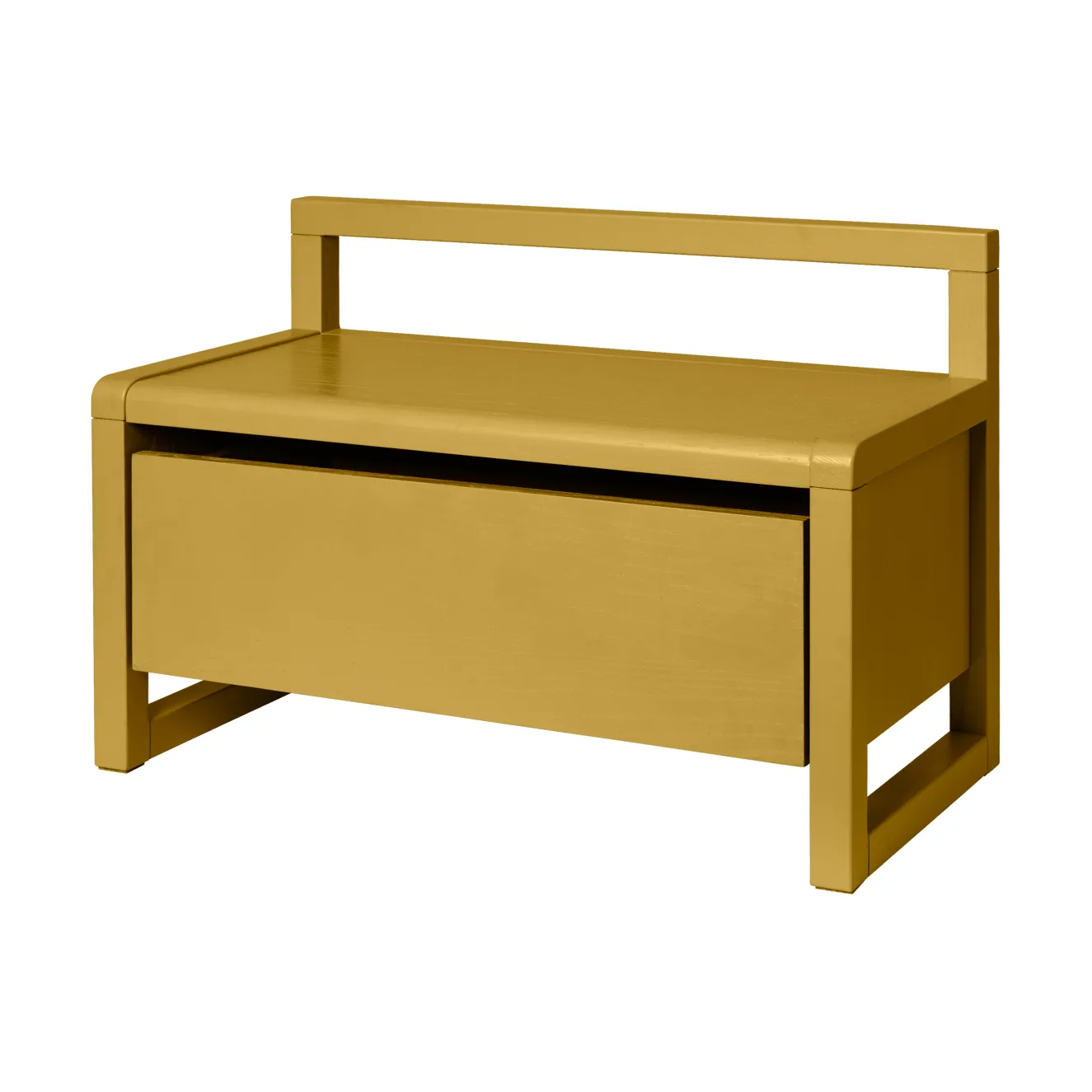 Banc de rangement Little architect, Jaune, 60x30x41,2 cm Ferm Living